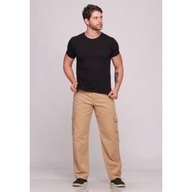 Imagem de Calça Masculina Cargo em Sarja 7888 Bege Escuro - Macaw, Begeescuro, 3