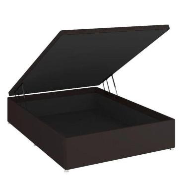 Imagem de Base Baú Camurça Marrom Super King (193x203x39) - Ortobom