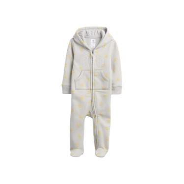 Imagem de GAP Macacão unissex com logotipo da novidade para bebês, Cinza Trek, 6-12 Meses