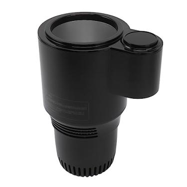 Imagem de Cryfokt 2 Em 1 Smart Car Cup Cooler e Warmer, 12V Cup Holder Com LED Temperature Display, Alumínio Liga Titular, Rapidamente Esfria ou Aquece Bebidas para água, Leite, Cerveja