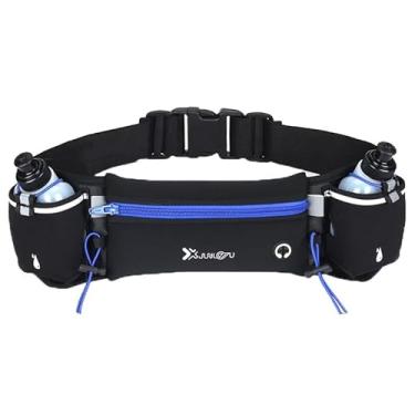 Imagem de Cinto De Hidratação Para Corrida Pochete 2x Garrafa De Água (Azul)