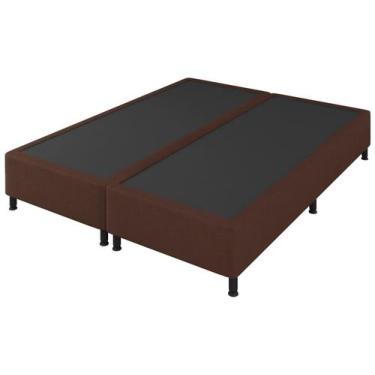 Imagem de Base Cama Box Queen Prorelax Bipartida 37x158x198cm Diplomata, Marrom,