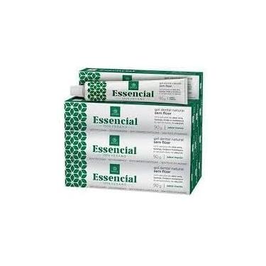 Imagem de Kit 5 unidades Creme Dental Natural Vegano - Akmos Original, Menta, Sem Flúor, com Óleos Essenciais e Aloe Vera, 90g, para Higiene Bucal