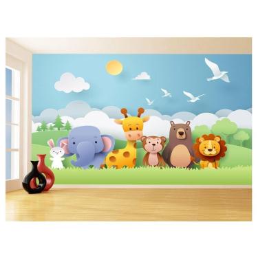 Imagem de Papel De Parede Infantil Zoo Safari Leão Baby 3,5M Azs344