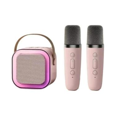 Imagem de Máquina De Karaokê Portátil Bluetooth 5.3 Com Microfones Sem Fio Para 