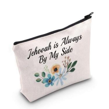 Imagem de Bolsa de cosméticos POFULL JW Baptism Gift Jehovah By My Side