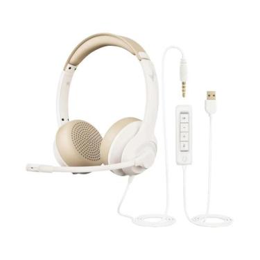 Imagem de Fone De Ouvido USB Com Cancelamento De Ruído E Microfone, Headset On-E