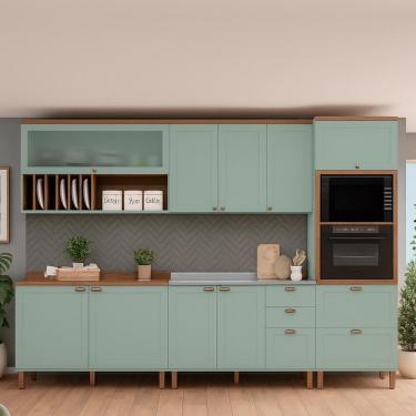 Imagem de Armário De Cozinha Genialflex Iluminata Luna Verde Mint