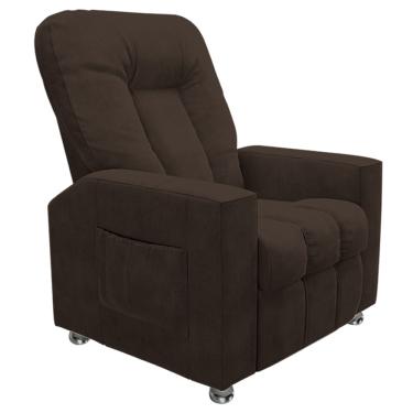 Imagem de Poltrona do Papai Reclinável Para Cinema Sora Veludo Marrom FH1 - D'Rossi