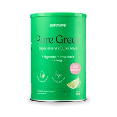 Imagem de Pure Green Suco Verde em Pó Detox Natural Sabor Limão Purewave - 30 doses 150g - Para Inchaço e Saúde Intestinal