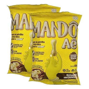 Imagem de Kit 2X: Biscoito de Polvilho Banana com Canela Mandô Aê 40g