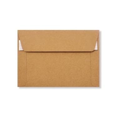 Imagem de 50 envelopes EcoSwift 16,5 x 11,5 cm rígidos para fotos permaneçam planos em papelão marrom autovedante