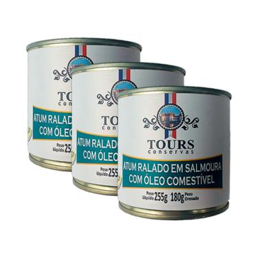 Imagem de Kit 3X: Atum Ralado em Óleo Tours 255g