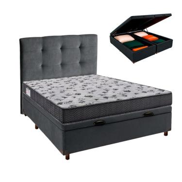 Imagem de Kit Cabeceira + Cama Box Bau + Colchão Casal D33 Iso100 Ortobom