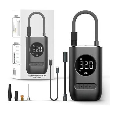 Imagem de Bomba Elétrica Encher Pneu De Carro Moto Bike Digital