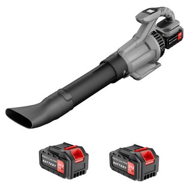 Imagem de ZhenGuiRu Soprador de folhas sem fio com 2 pilhas de 4,0Ah e carregador rápido