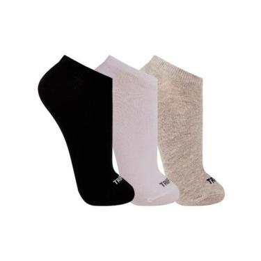 Imagem de Kit/3 Meia Soquete Trifil T06227 Unissex Invisível Algodão T. 35/38 39