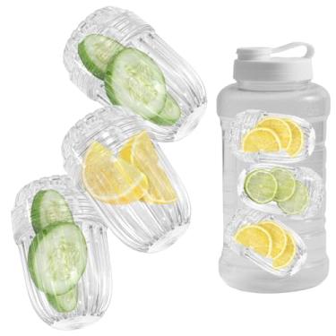 Imagem de 3 peças de infusor de chá, filtro de chá removível de malha de plástico, bolas para chá/café/frutas, compatível com garrafas Stanley/Hydro Flask de boca larga, cesta difusora de chá transparente com