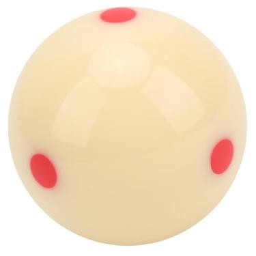 Imagem de Chiffonade Bola de bilhar de resina de 57,2 mm/2,25 polegadas | Bola de treinamento de sinuca branca padrão Pro-Cup com 6 pontos vermelhos, resina