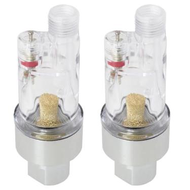 Imagem de ZZHXSM 2 peças mini filtro de umidade para aerógrafo em linha, filtro de ar, separador de água e óleo, ferramenta pneumática de desidratação de plástico conectado a aerógrafos e mangueiras de rosca