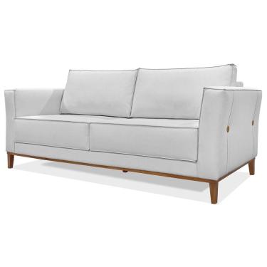 Imagem de Sofa Balli 2 Lugares 170cm Pes Madeira Linho 221 Grigio Ezz Grigio