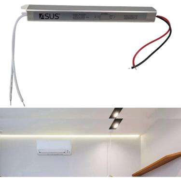 Imagem de Fonte Slim Drive 24w Bivolt 12v 2a Perfil Fita Led Ip20 Lustre Luminaria Iluminaçao