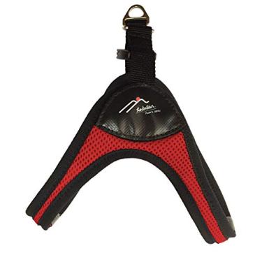 Imagem de Hakusan] Peitoral confortável feito no Japão, confortável, fácil de colocar, fivelas YKK, patch removível, P - cachorro pequeno e médio, vermelho