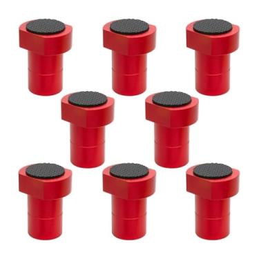 Imagem de Chiffonade 8 peças de cães de banco de liga de alumínio - inserções de borracha antiderrapantes acessórios de braçadeira de banco para fixação de furos de cachorro, batentes de bancada de 3/10.2 cm