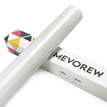 Imagem de MEVOREW Chameleon HTV Vinil de transferência de calor 30,5 cm x 1,8 m de ferro em vinil para camiseta, camaleão gradiente mudança de cor PU HTV Rolls para Cricut, Silhouette Cameo (branco brilhante