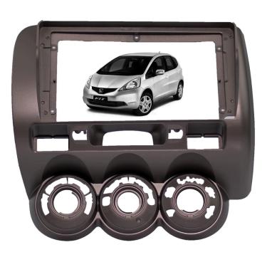 Imagem de Moldura Honda Fit 2004 Até 2008 2din 9 Polegadas P/ Central