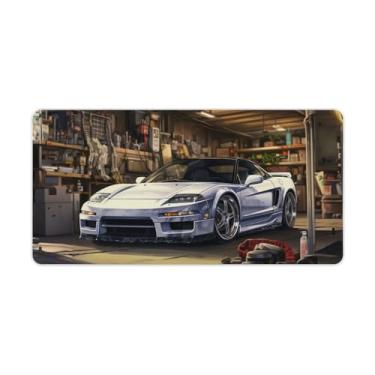 Imagem de Garagem branco NSX JDM tapete de mesa de carro tapete de mouse pad antiderrapante grande material de escritório tapete de mesa de borracha impermeável almofada de escrita para escritório jogo casa 30