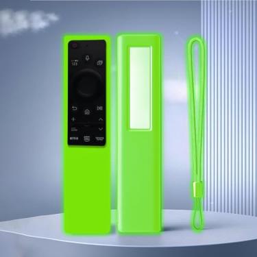 Imagem de Capa de controle remoto compatível com Amazon Fire TV Stick, HD, controles remotos 4K, capa protetora de silicone antiderrapante com cordão verde