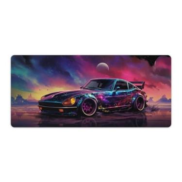 Imagem de Starry Night JDM 240z Tapete de mesa de carro clássico legal tapete de mouse pad antiderrapante grande material de escritório tapete de mesa de borracha impermeável para escritório jogo casa 40 x 90