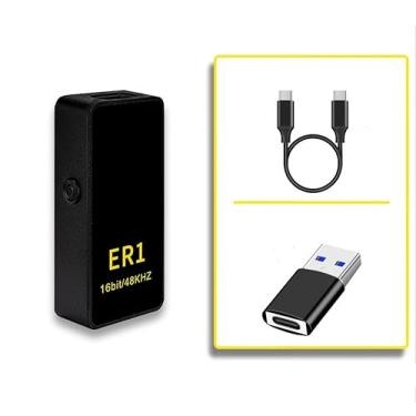 Imagem de MICVISTA Amplificador decodificador de áudio Hi-Fi, amplificador de fone de ouvido DAC USB portátil com 48 kHz/16 bits e 120 dB, saída equilibrada de 3,5 mm/4,4 mm para smartphone, PC, fones de ouvido