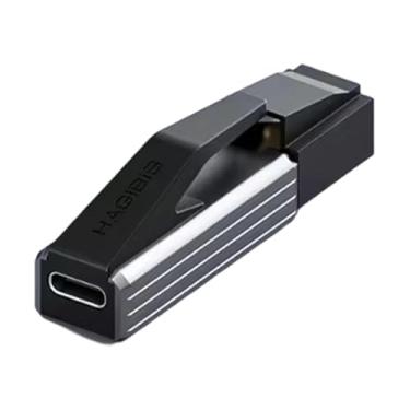 Imagem de BaotyJie Adaptador USB-C para Ethernet, portátil, de alta velocidade, macho para USB-C, plug and play, para download de vídeos e jogos.