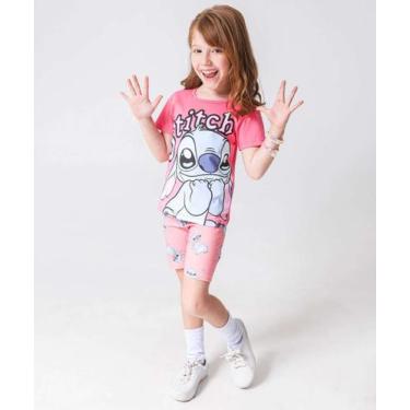 Imagem de Conjunto Infantil Estampa Stitch Tam 4 a 10 Rosa-97055 - DISNEY, 8, Ro