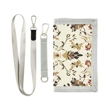 Imagem de Burbuja Carteira feminina com design elegante, carteira de tecido com cordão, porta-chaves, compartimentos para cartões de dinheiro e bolso para moedas