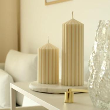 Imagem de Velas decorativas perfumadas, velas perfumadas, velas decorativas, feitas à mão, 100% cera de coco vegetal, substancial (P,Sem Fragrância)