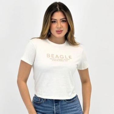 Imagem de Camiseta Beagle Cropped Manga Curta Feminina-Feminino