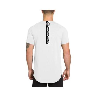 Imagem de Camiseta Masculina Slim Fit De Algodão Respirável Para Academia E Corr
