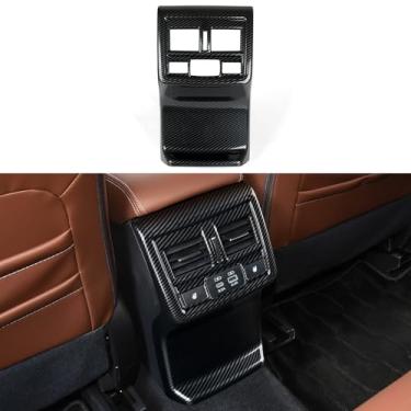 Imagem de Apoio de braço de carro painel de saída de saída de ar traseiro decoração de proteção anti-chute para Subaru Forester 2025 2026 acessórios ABS adesivo interior de fibra de carbono