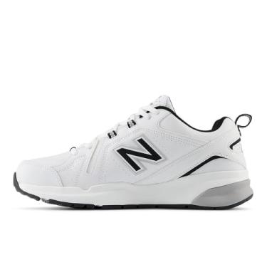 Imagem de New Balance Tênis masculino 608 V5 casual Comfort Cross Trainer, branco/preto/prata metálico., 38
