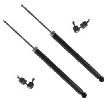 Imagem de TRQ Kit de suspensão traseira de 4 peças com amortecedores com elos de extremidade de barra oscilante para Mazda