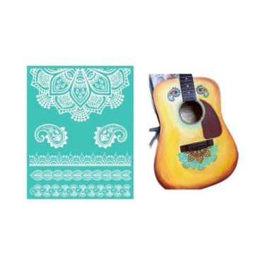 Imagem de Estêncil De Impressão Em Serigrafia Reutilizável De Flores Vintage 8x1