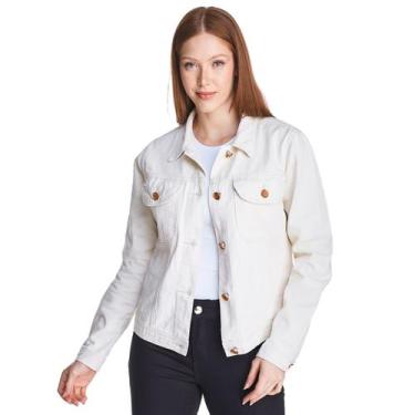 Imagem de Jaqueta Jeans Feminina HNO Classic Off White - HNO Jeans, M