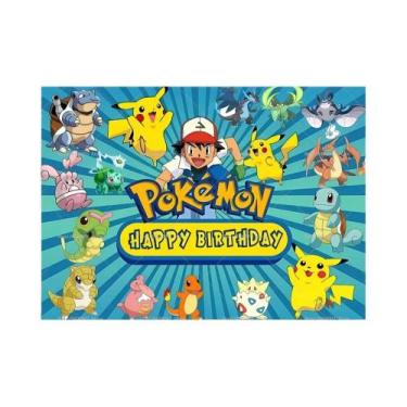 Imagem de Fundo Para Festa De Aniversário De Bebê Pikachu Pokémon, Decoração De 