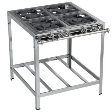 Imagem de Fogão 4 Bocas 30X30cm Gas Natural Baixa Pressao Perfil 6,5Cm - Metalmaq