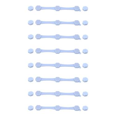 Imagem de Fukaisu 8 conjuntos de fivelas de silicone para fritadeira a ar, ímãs de fritadeira a ar para proteger forros de papel pergaminho evitam que o forro cubra alimentos e toque o elemento de aquecimento