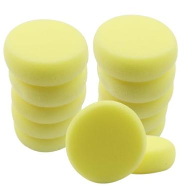 Imagem de Hitefu 12 esponjas de pintura artística, ferramentas de esponja redonda de 7,6 cm para aquarela, acrílico, cerâmica e argila de cerâmica, artesanato de arte profissional