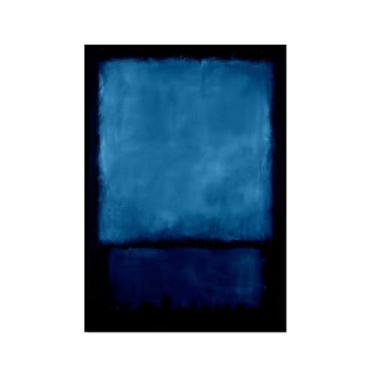 Imagem de Pôster de arte de parede vintage Mark Rothko arte moderna abstrata blocos de cores minimalista pintura em tela impressão sala de estar decoração de casa (SKU4,20.3x30.5 cm = (20x30cm), moldura preta